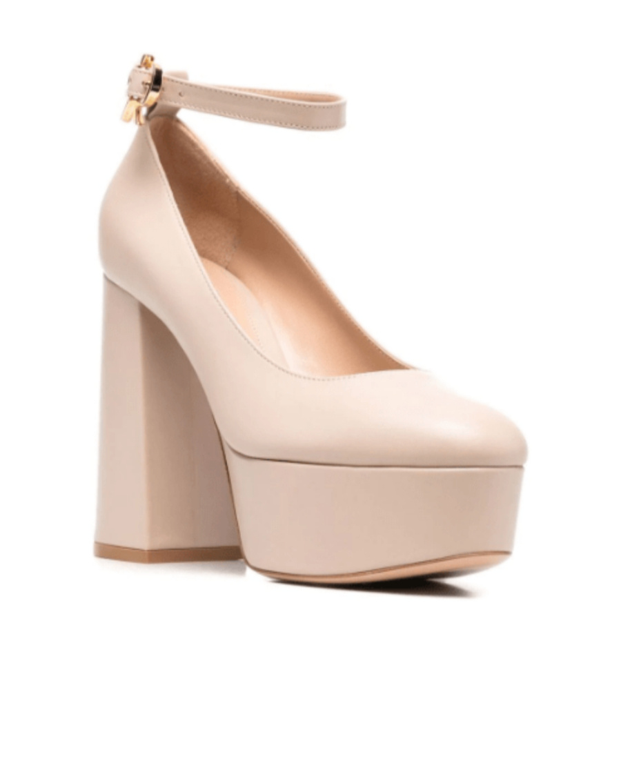 Gianvito Rossi Vernice 70 Patent-leather Platform Pumps In Nude