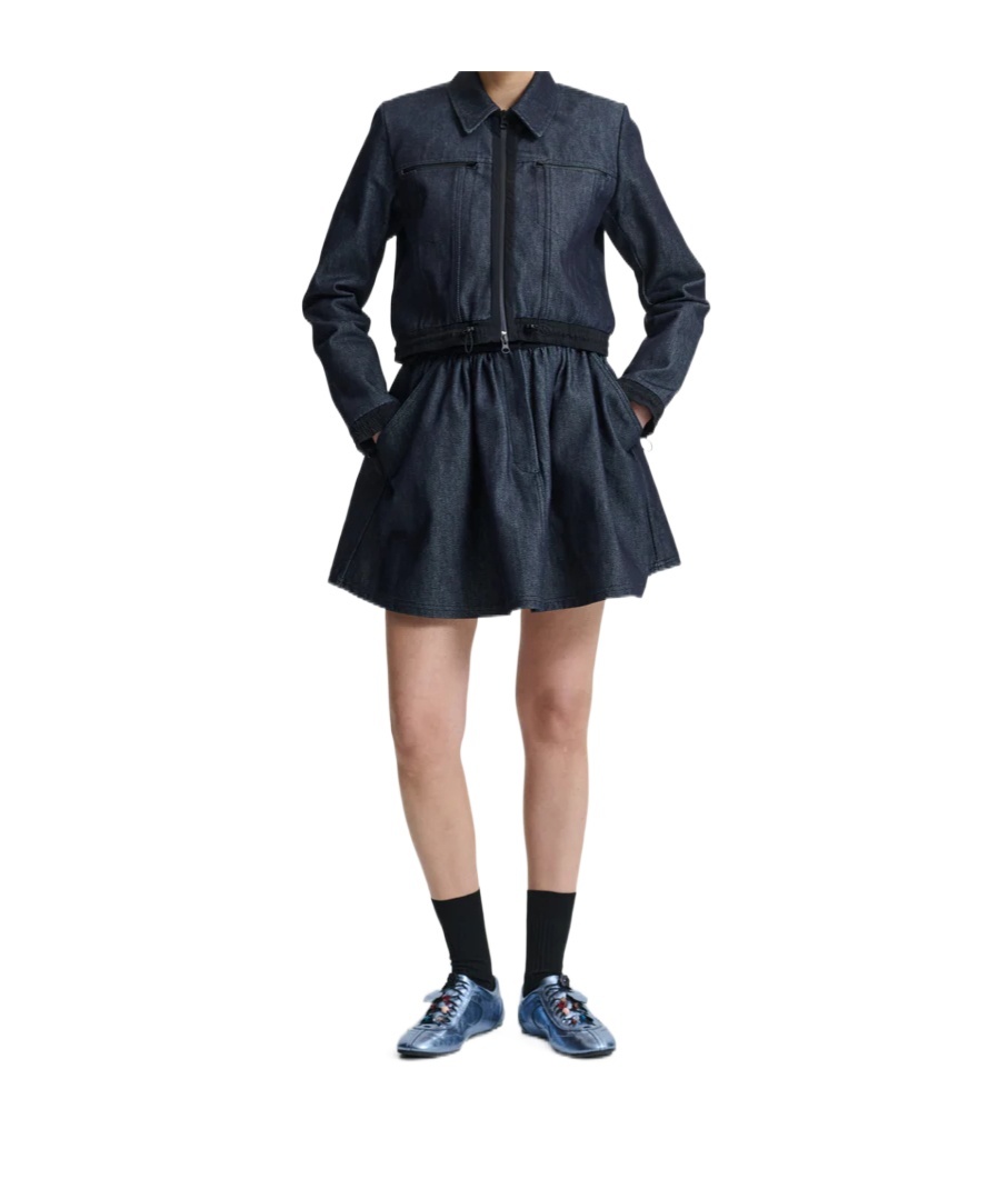 Cecilie Bahnsen Long Sleeve Denim Jacket In Blue