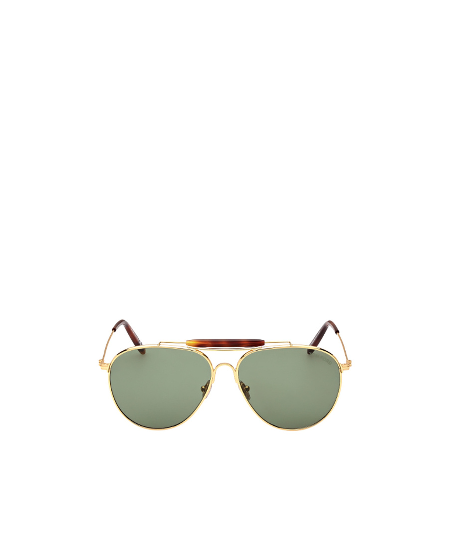 Tom Ford Eyewear Raphael Aviator-frame Sunglasses In Green