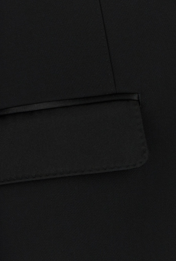 Dolce & Gabbana Black Stretch Wool Blend Blazer In Black