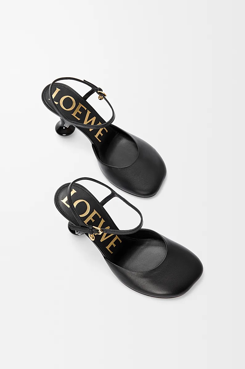 Loewe Ankle Strap High Heel Sandals In Black