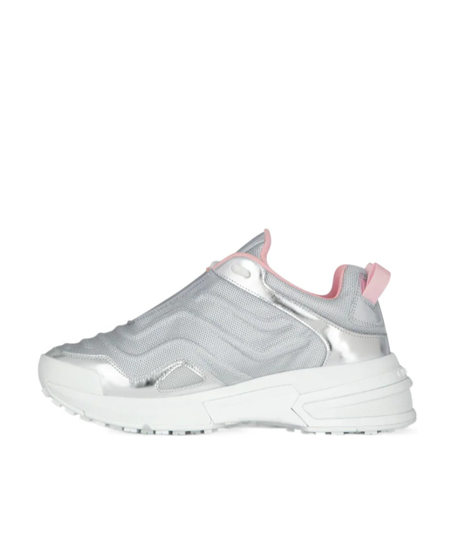 Givenchy Metallic-effect Leather Sneakers In White