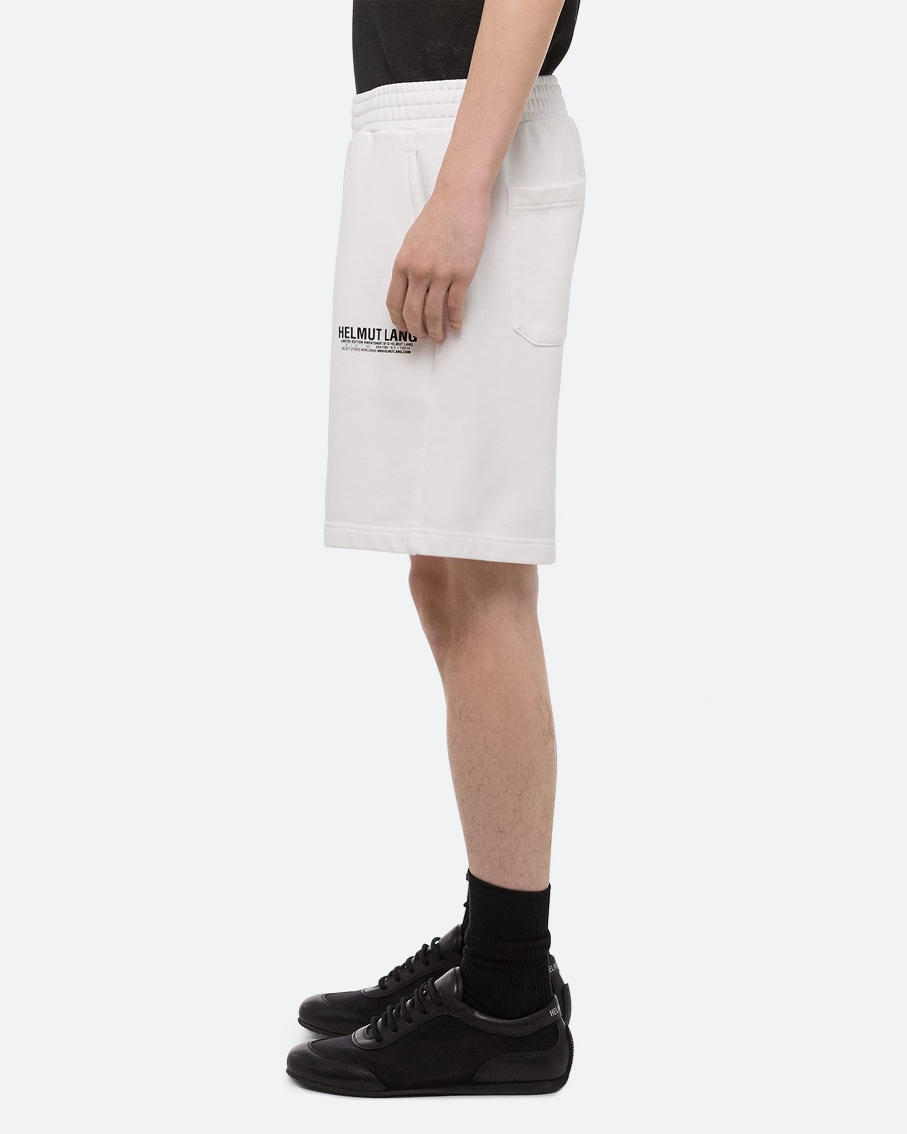Helmut Lang Elastic Waist Shorts In White