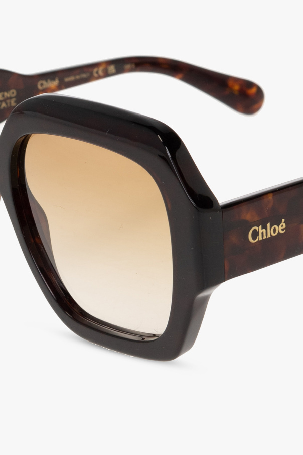 Chloé Oversized-frame Gradient Sunglasses In Nude