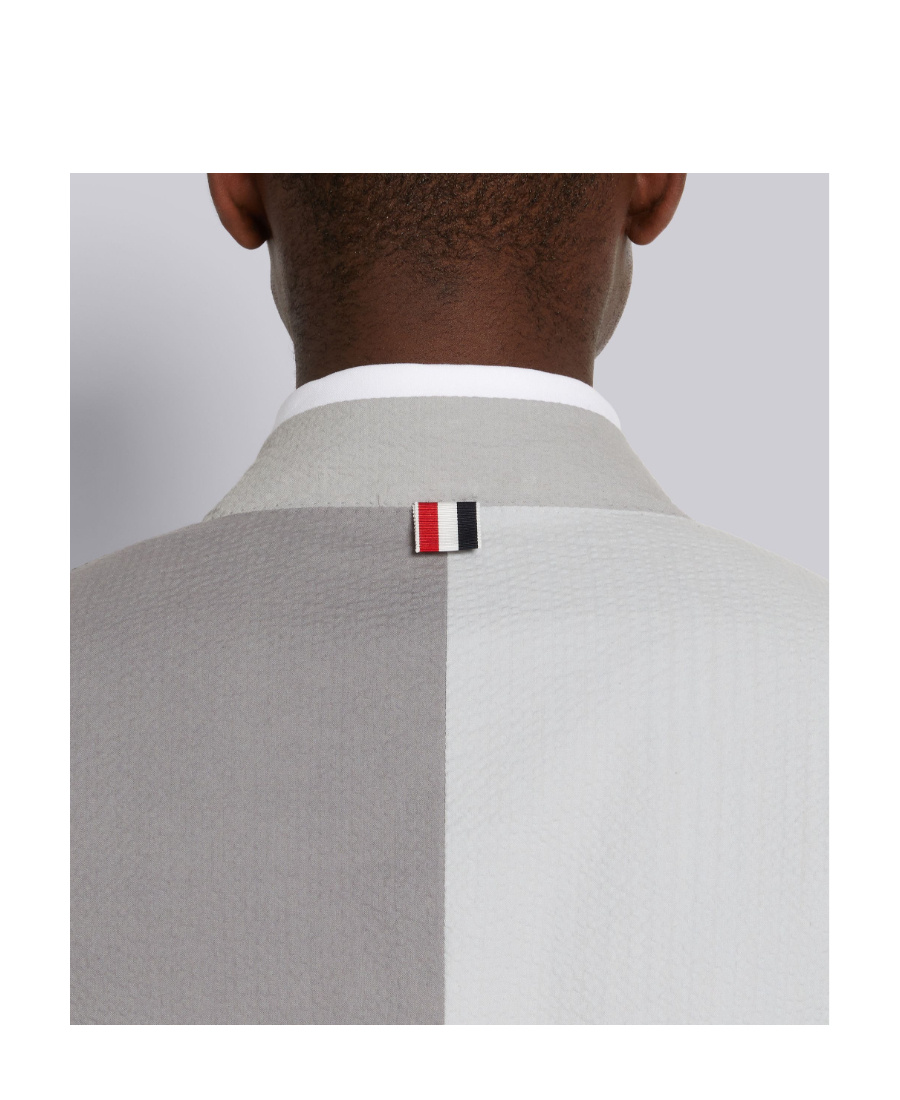 Thom Browne Gradient Colour-block Trompe L'oeil-effect Sport Coat Jacket In White
