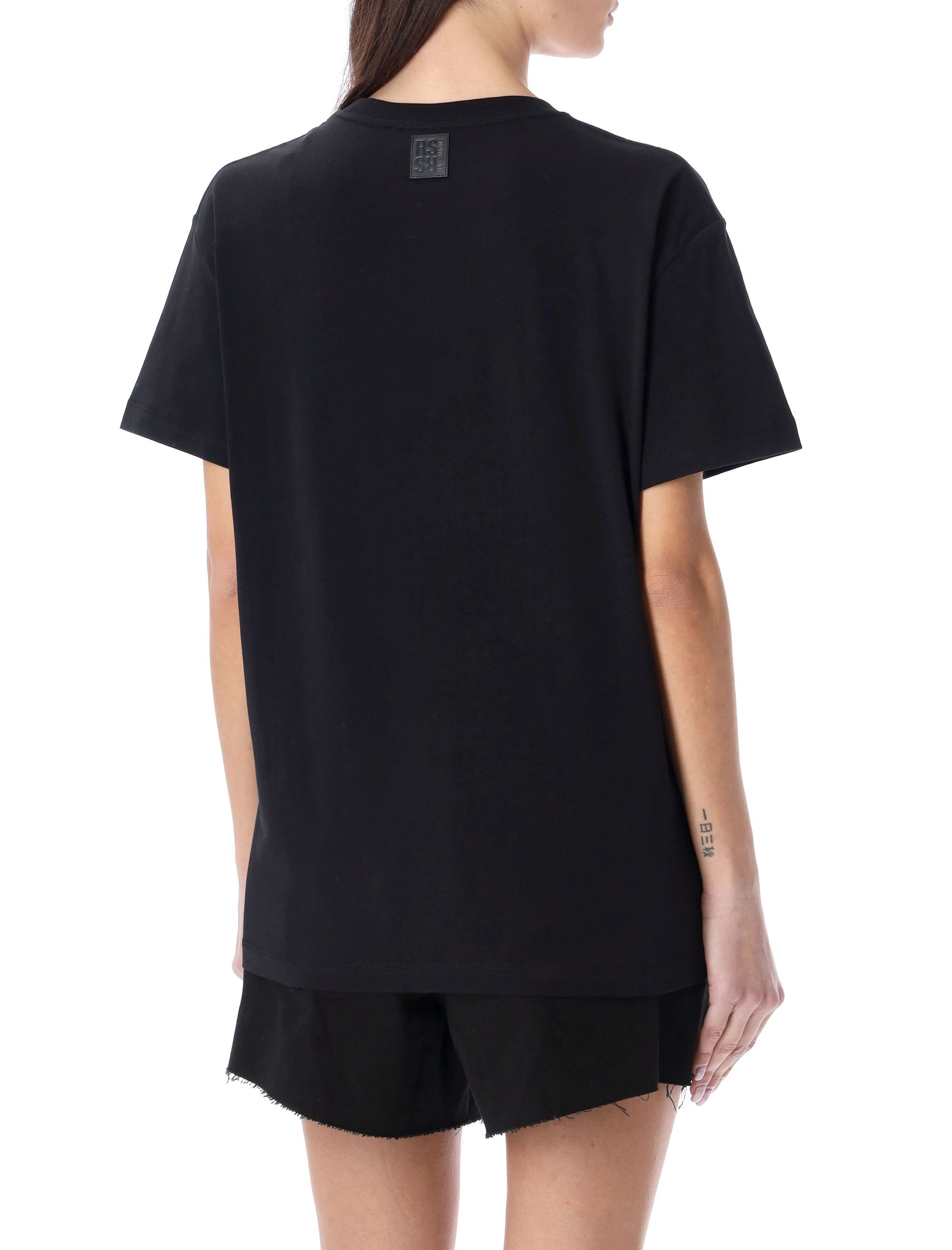 Shop Raf Simons Graphic-print Cotton T-shirt In Black