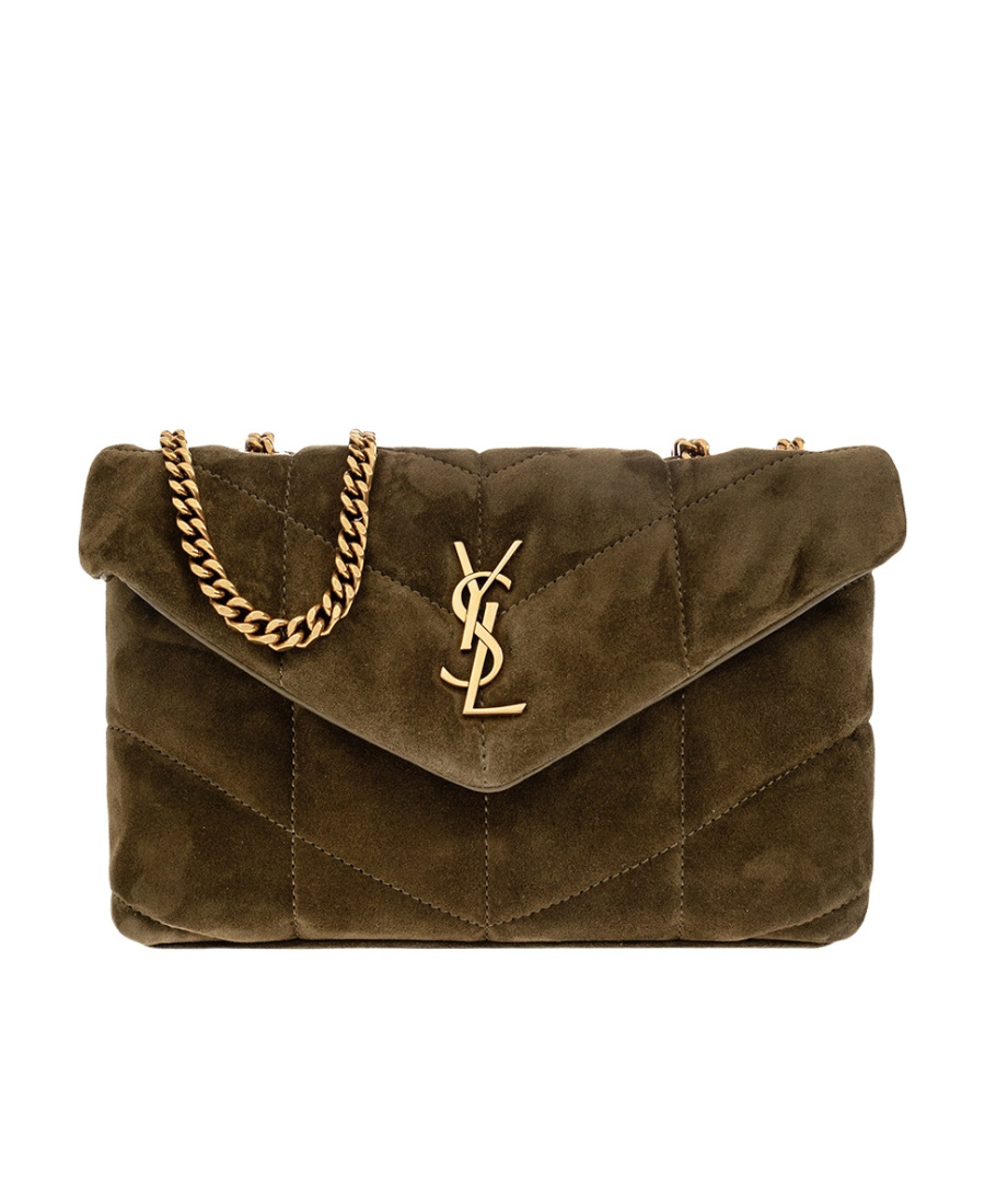 Saint Laurent Medium Loulou Shoulder Bag In Brown
