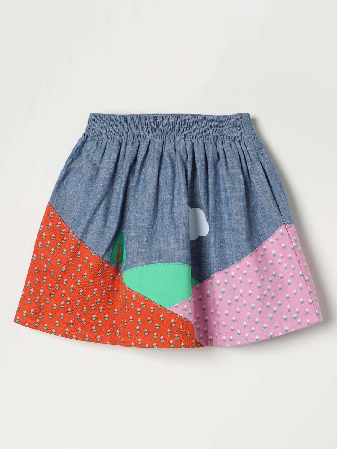 Stella Mccartney Elastic Waist Skirt In Multi