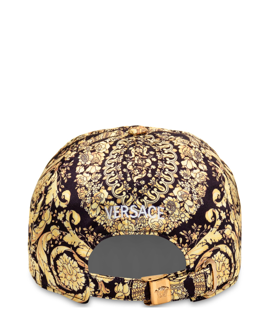 VERSACE BAROQUE LOGO-EMBROIDERED CAP 