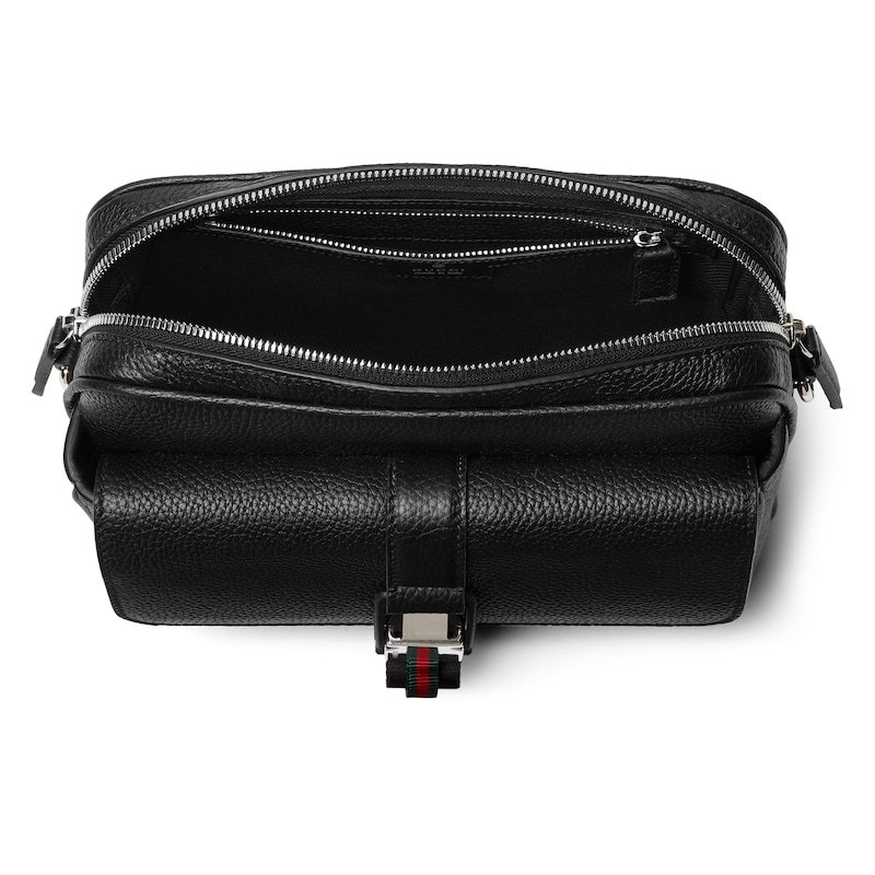 Gucci Small Cross-body Bag Decorated With Webbing In Black
