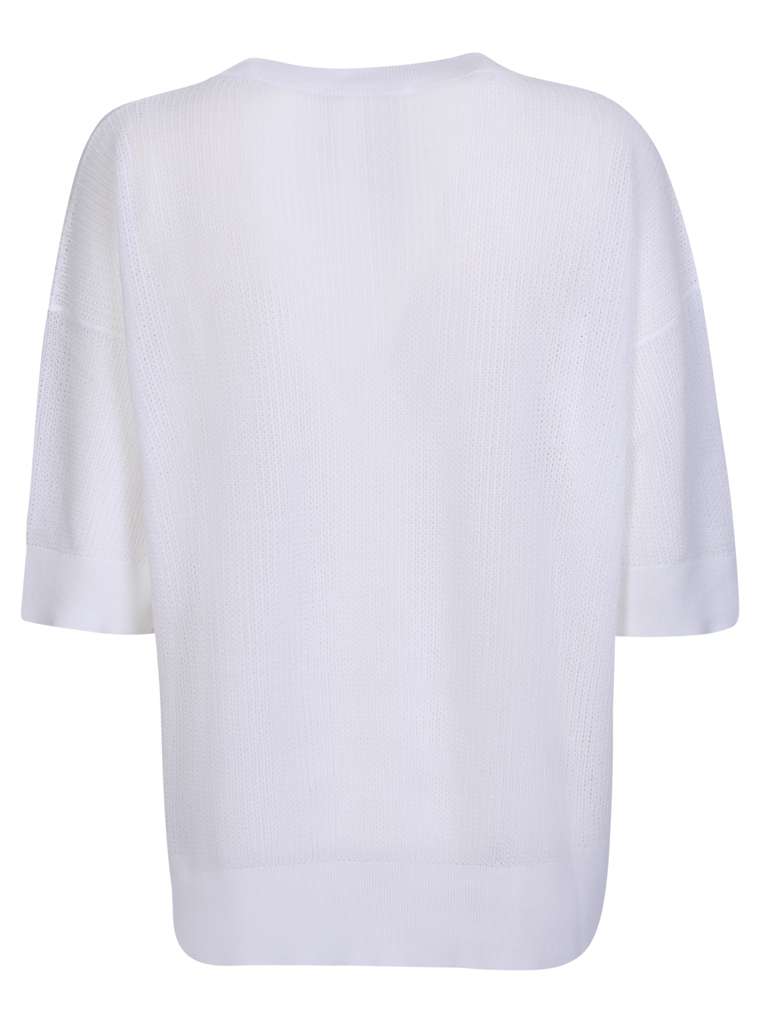 Fabiana Filippi Short-sleeved Crewneck Jumper In White