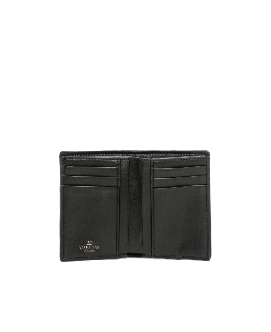 Valentino Toile Iconographe Bi-fold Cardholder In Black