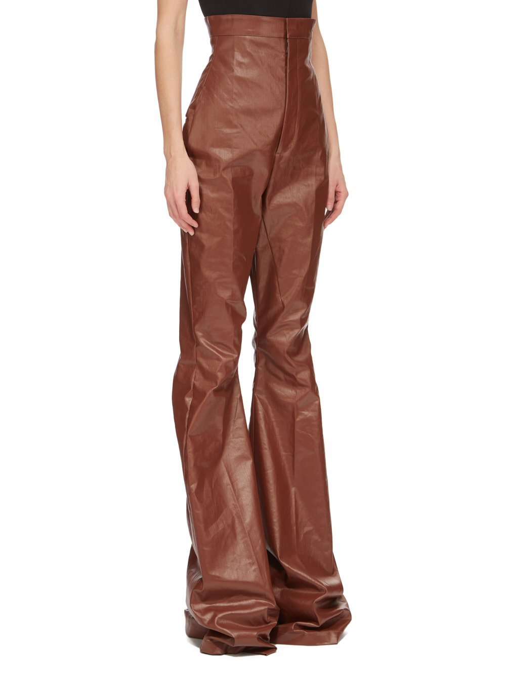 Rick Owens High-waisted Casual Pants In Brown