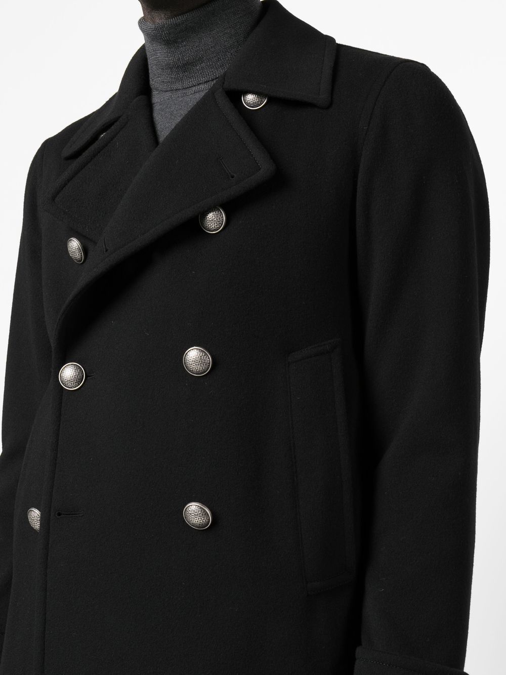 Shop Tagliatore Monaco Double-breasted Jacket In Black