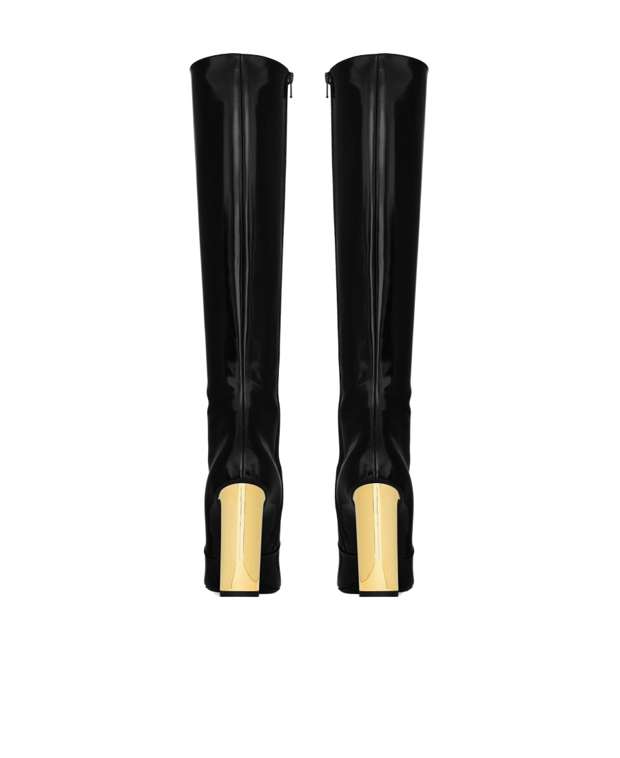 Saint Laurent Auteuil 105mm Leather Boots In Black