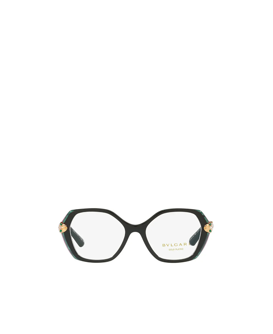 Bvlgari Bulgari Hexagon Frame Glasses In Black