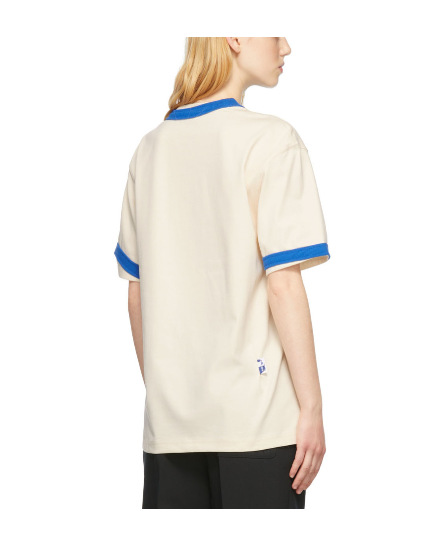 Ader Error Logo Printed T-shirt With Round Collar In White