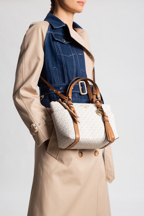 Michael Michael Kors Nomad Small Logo Tote Bag In White