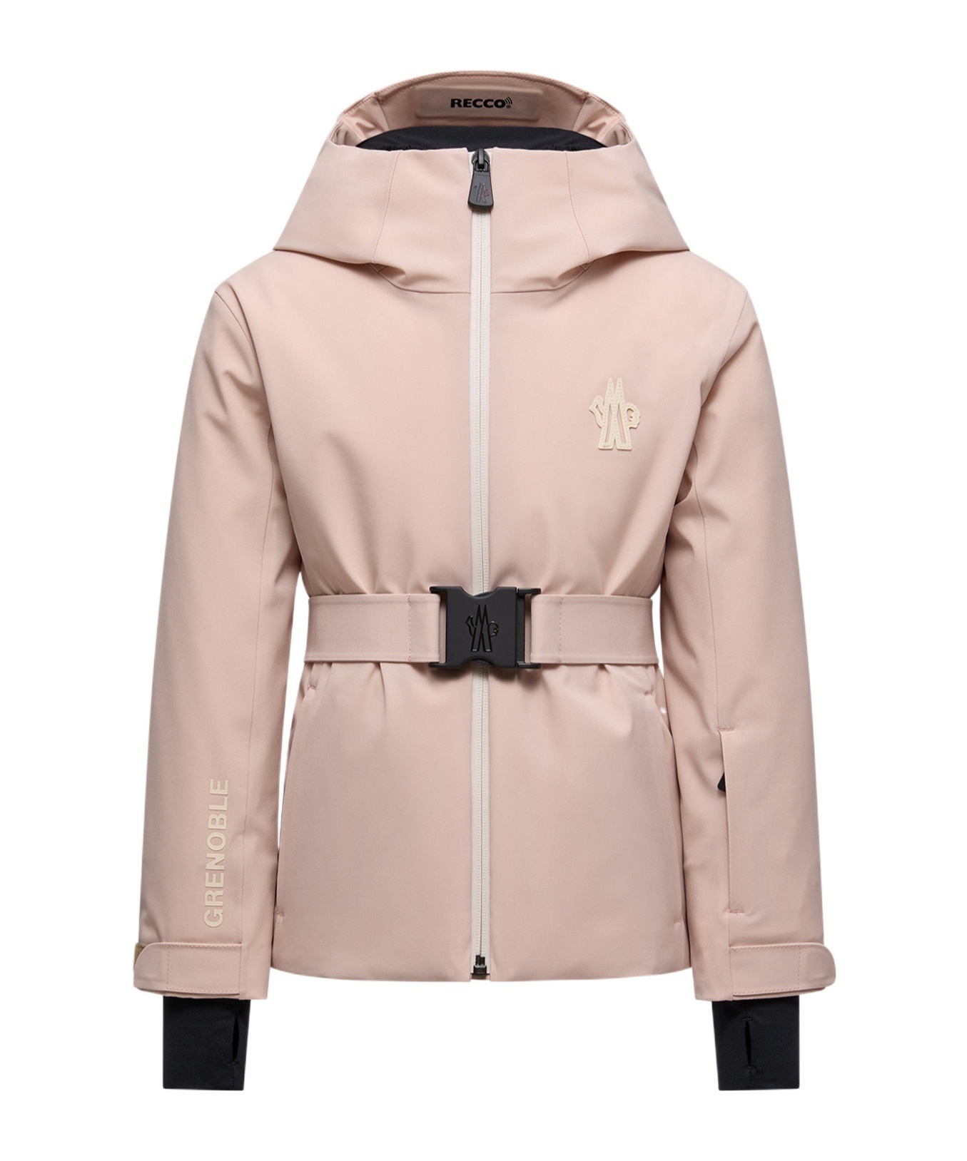 Moncler Yoline Hooded Down Ski Jacket In Pink