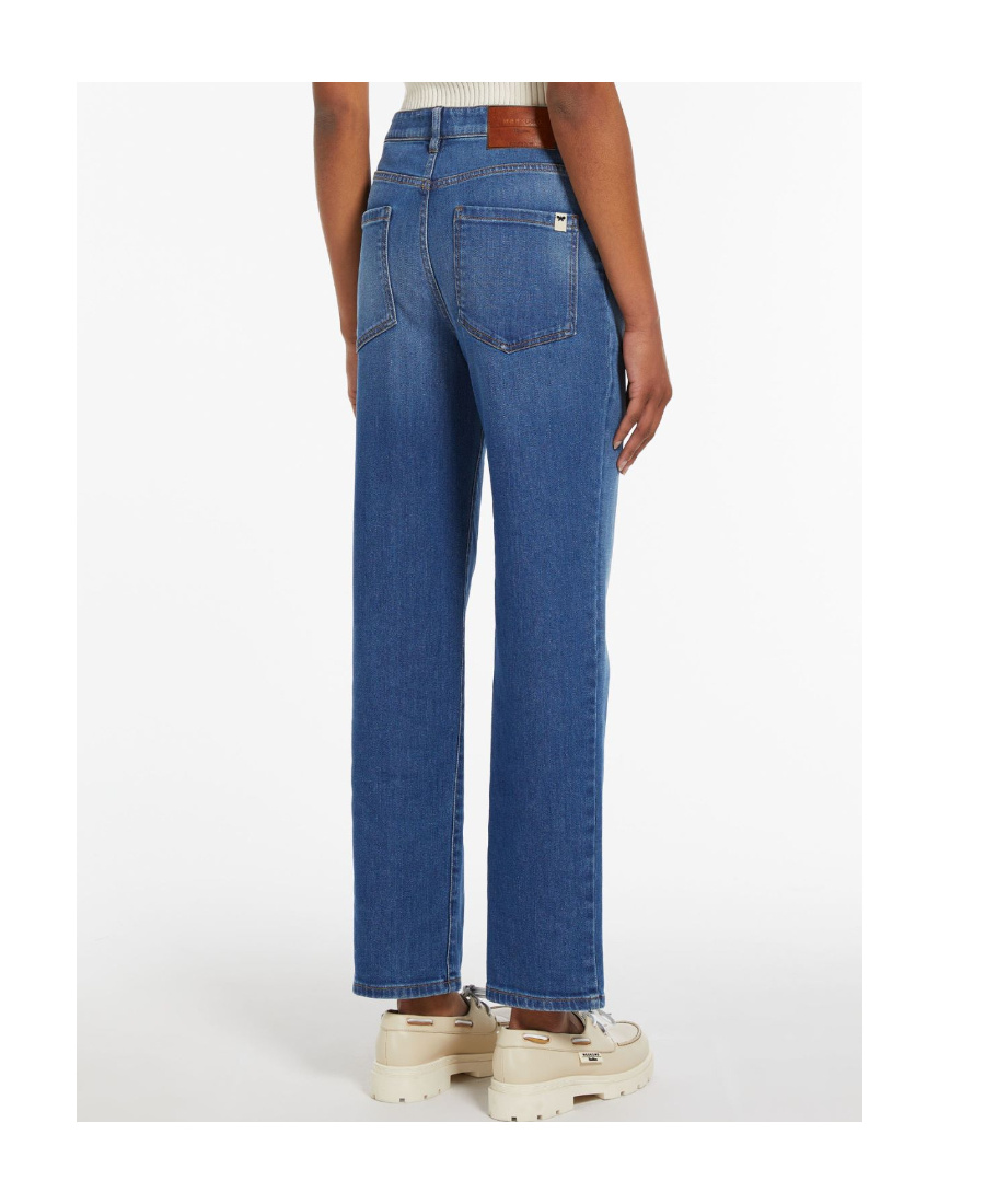 WEEKEND MAX MARA BELT RING DENIM TROUSERS