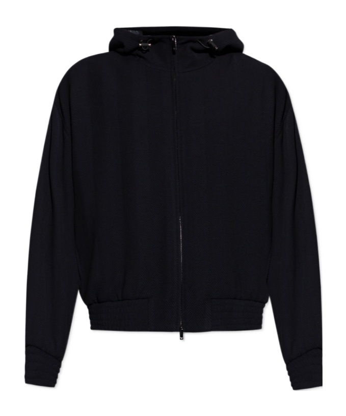 Emporio Armani Long-sleeved Casual Jacket In Black