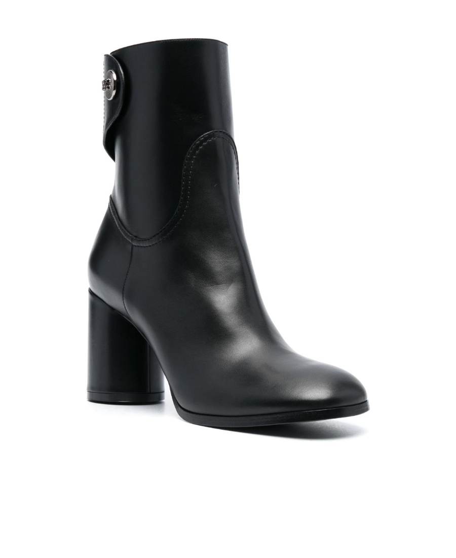 Casadei 90mm Block-heel Leather Boots
