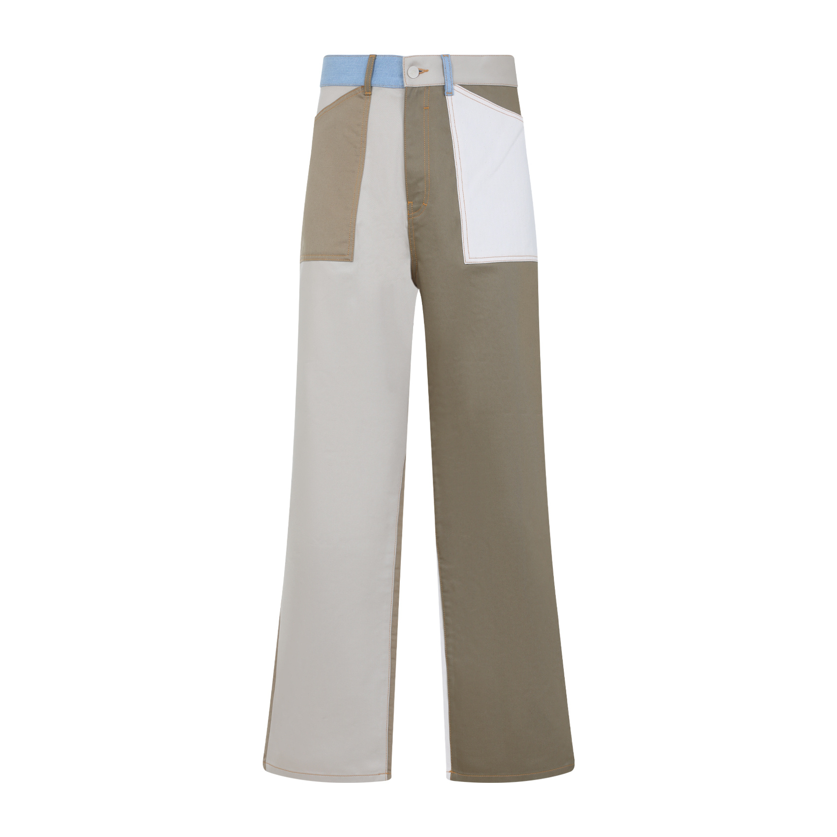 Givenchy Patchwork Straight-leg Jeans In Gray
