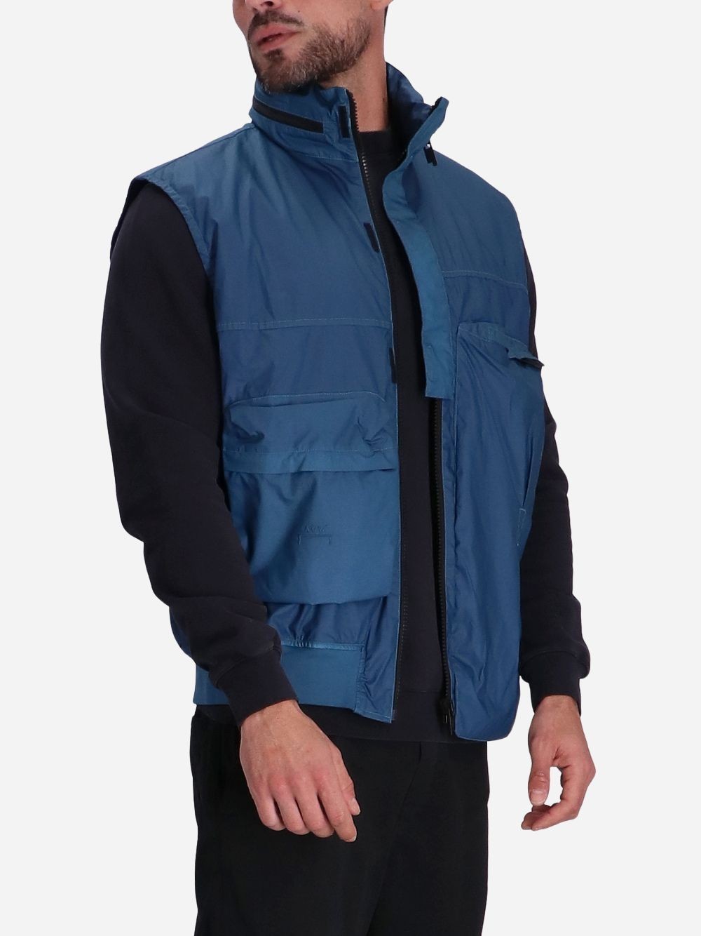 A-cold-wall* Asymmetric Cotton Gilet In Blue