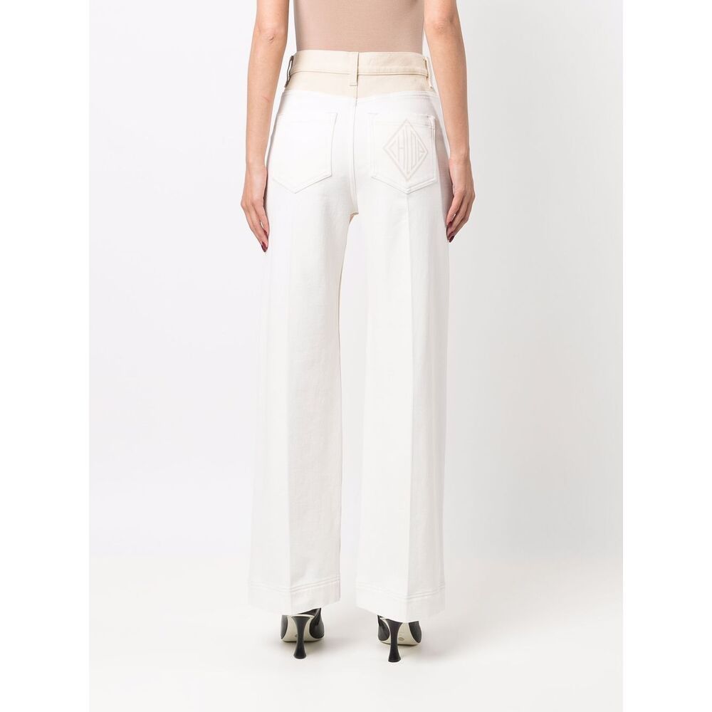 Chloé Straight-leg Denim Trousers In White
