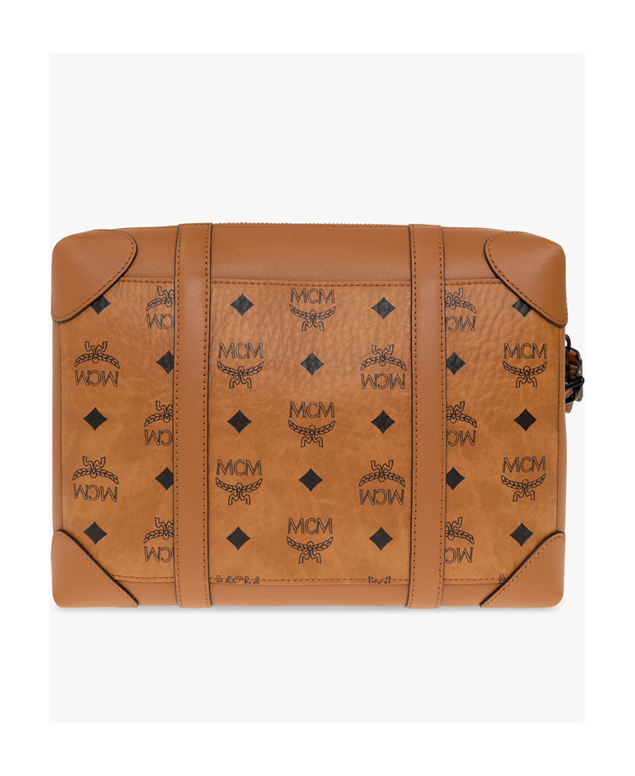 Mcm Logo Shoulder Bag In Brown