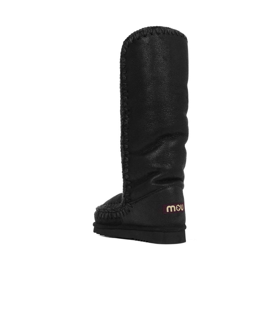 Mou Lined Interior Boots In Black