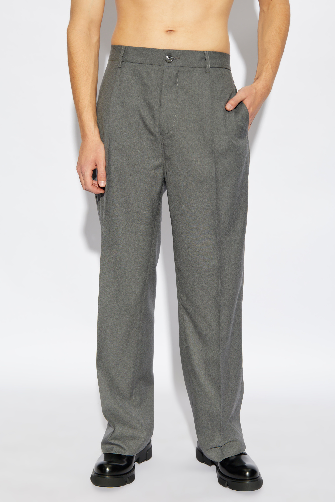 Marni Belt-loop Casual Pants In Black