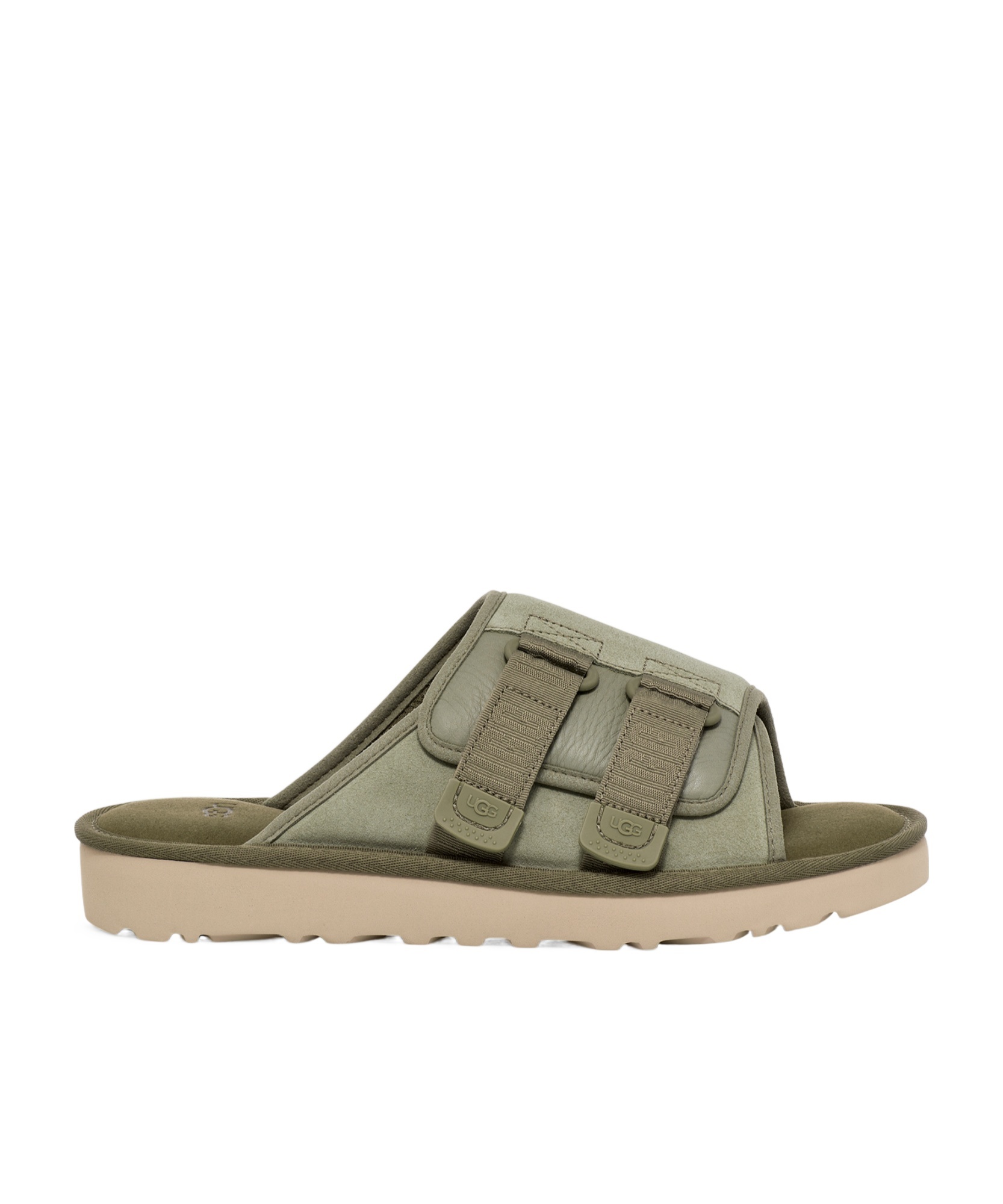 Ugg Goldencoast Strap Slide 'shaded Clover' In Nude