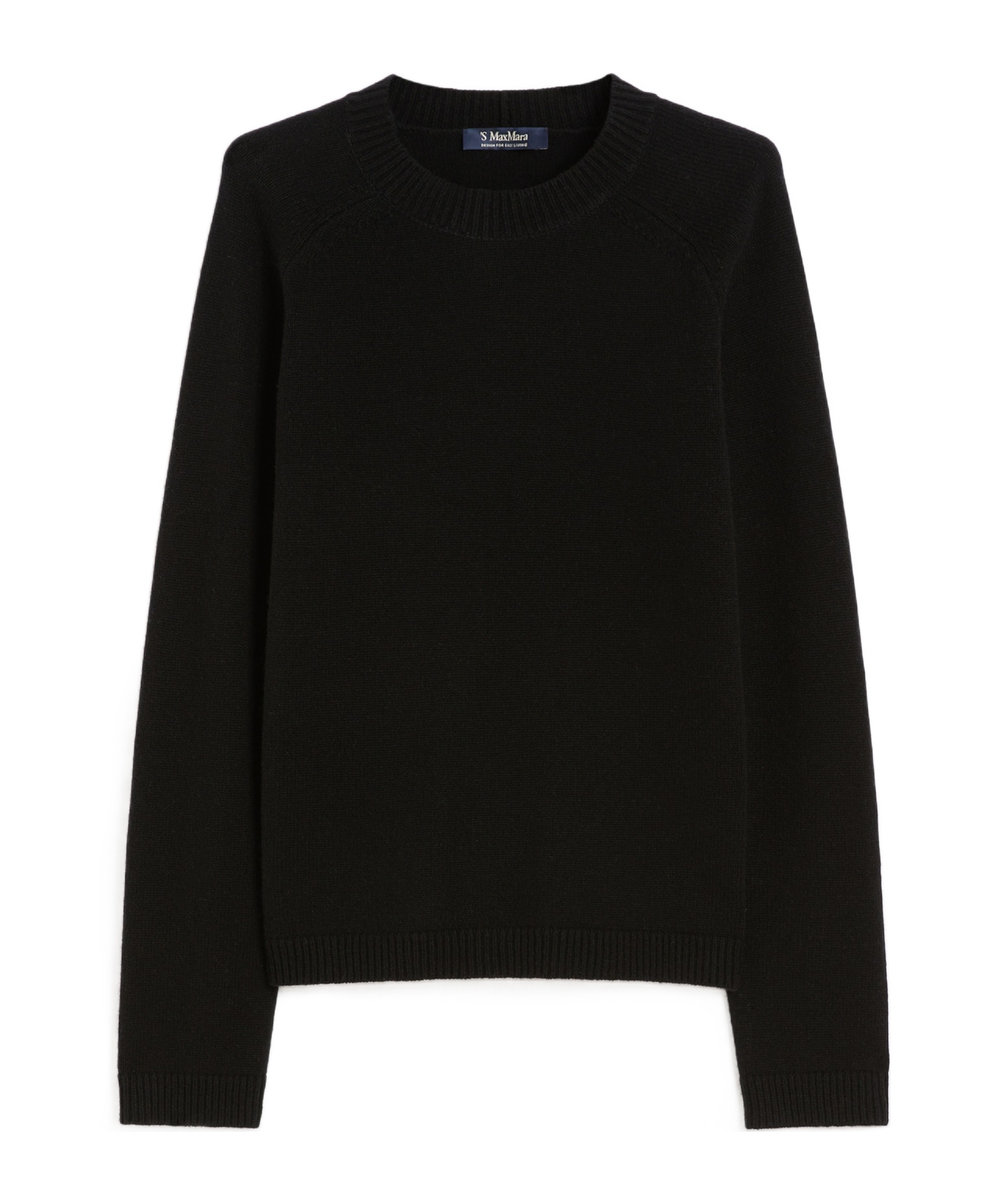 Max Mara Wool And Cashmere Crewneck Sweater In Black