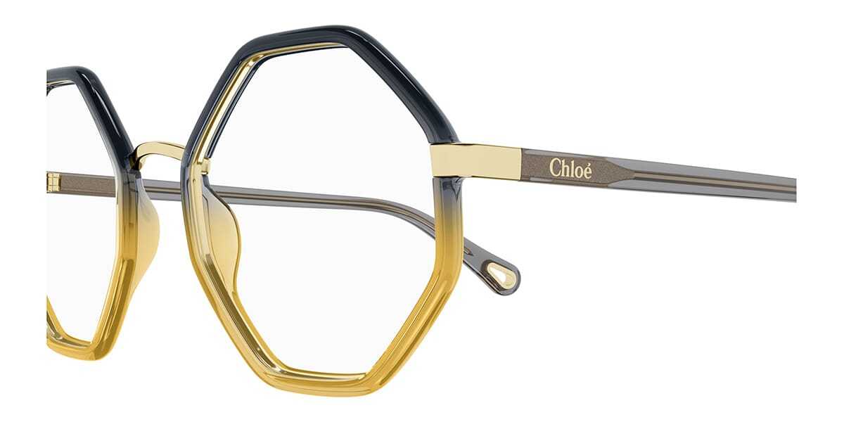 Chloé Oversized Geometric-frame Glasses In Multicolor