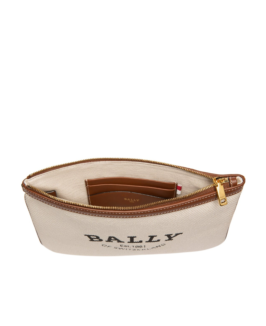 Bally Calyn Logo-print Crossbody Bag In Nude