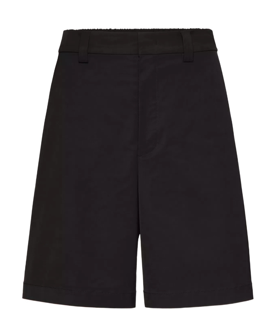 Valentino Tailored Stretch-cotton Chino Shorts In Black