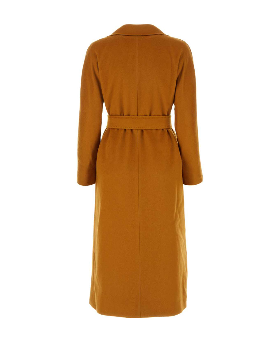 Max Mara Double-breasted Robe Coat In Brown
