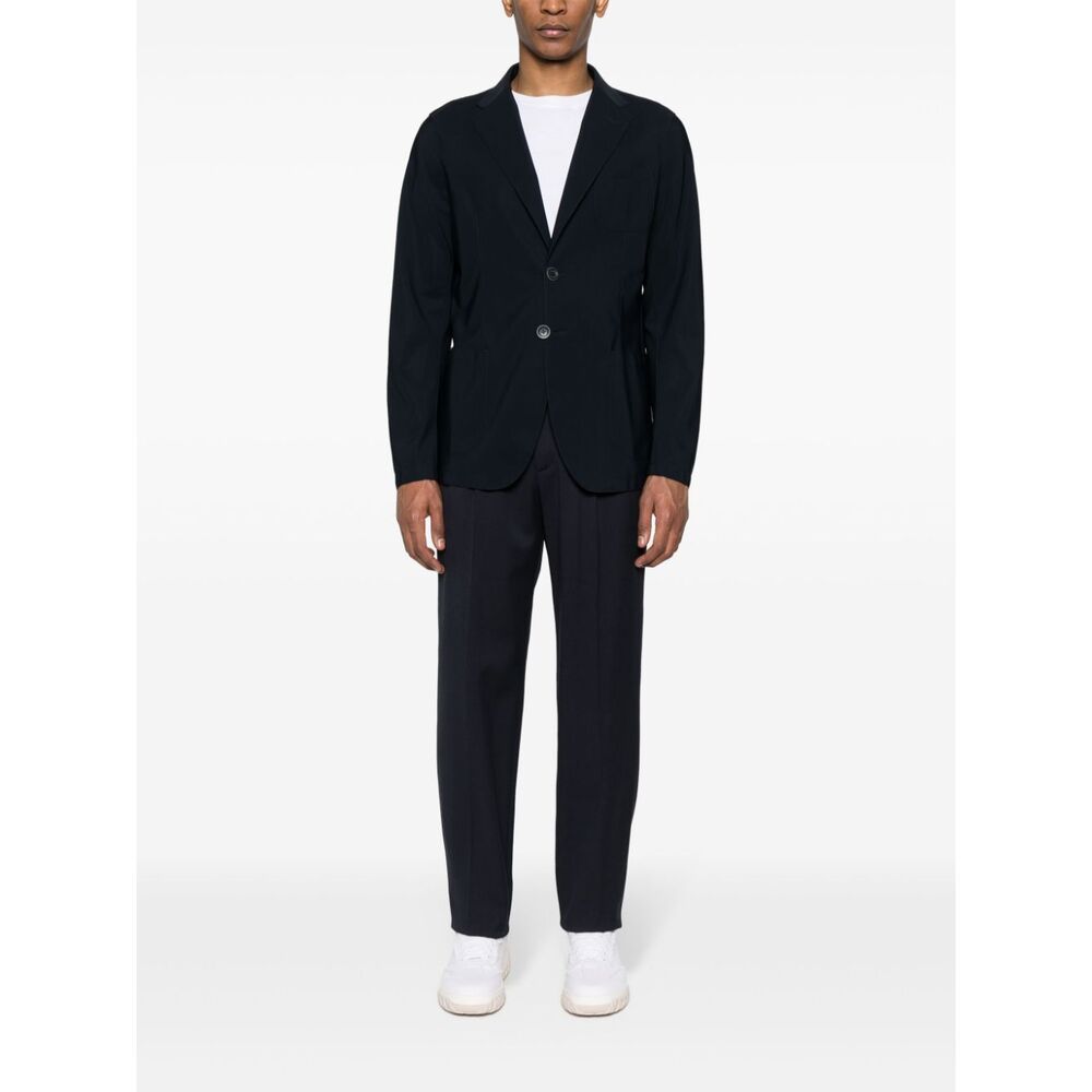 Herno Notched-lapel Single-breasted Blazer In Black