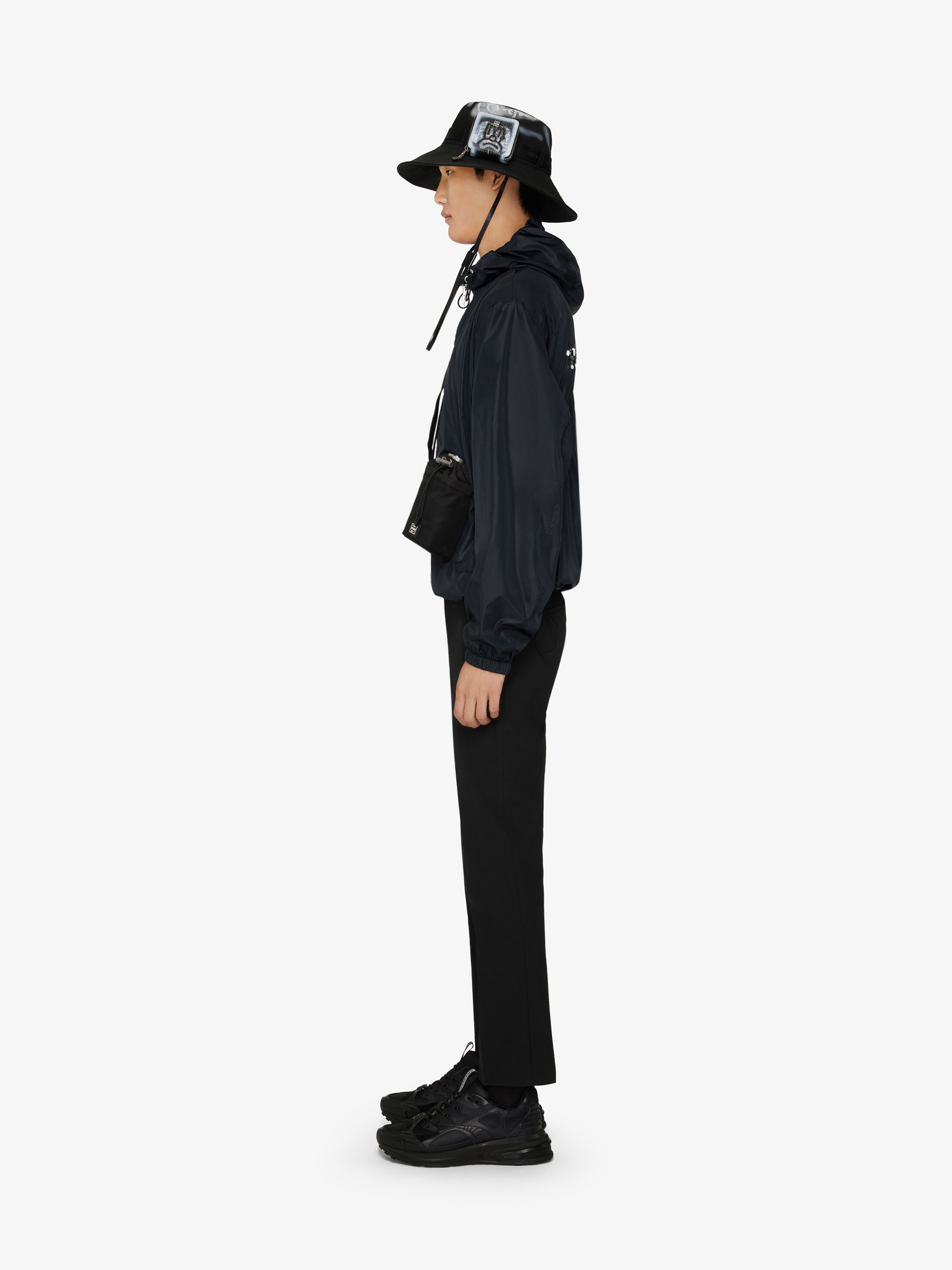 Givenchy 4g Motif Logo-print Hooded Jacket In Black