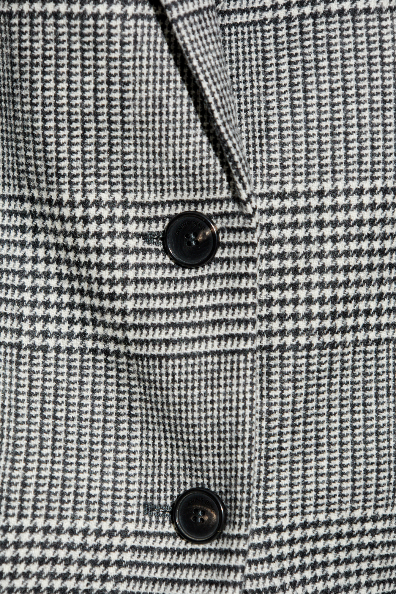 Anine Bing Blazer With Plaid Pattern In Gray