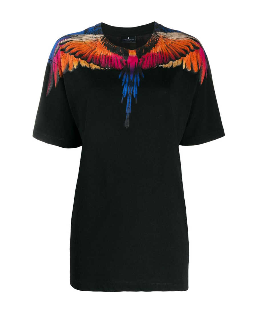 Marcelo Burlon County Of Milan Wings Printed T-shirt In Black