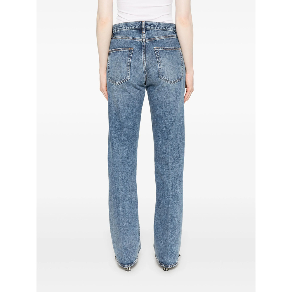Frame Jeans With Belt Loops In Blue