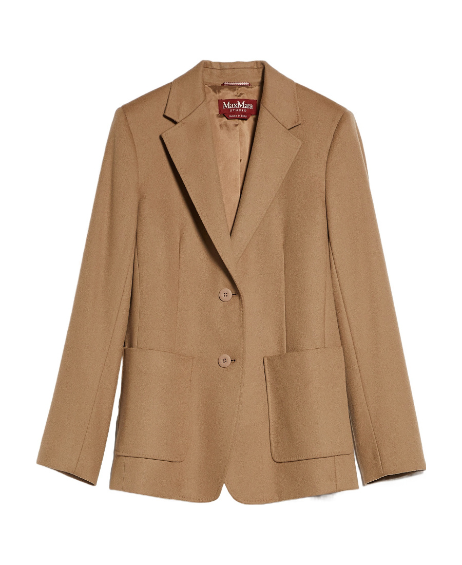 Max Mara Wool Single-breasted Suit Coat In Brown
