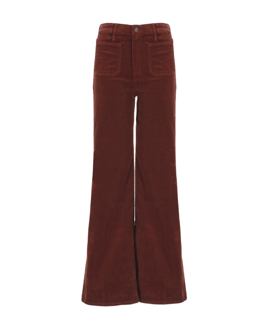 Mother Rollet Skimp Wide-leg Pants In Brown
