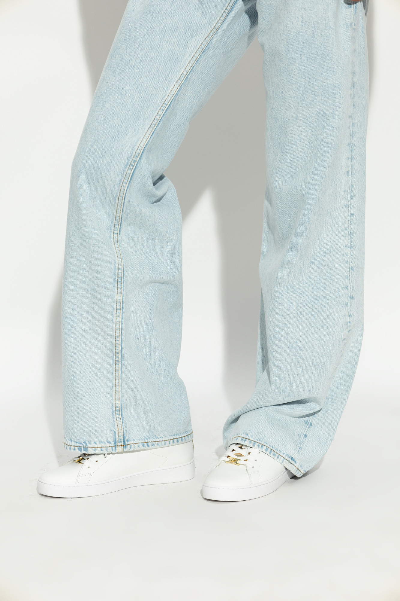 Shop Michael Michael Kors Keaton Two-tone Sneakers In White