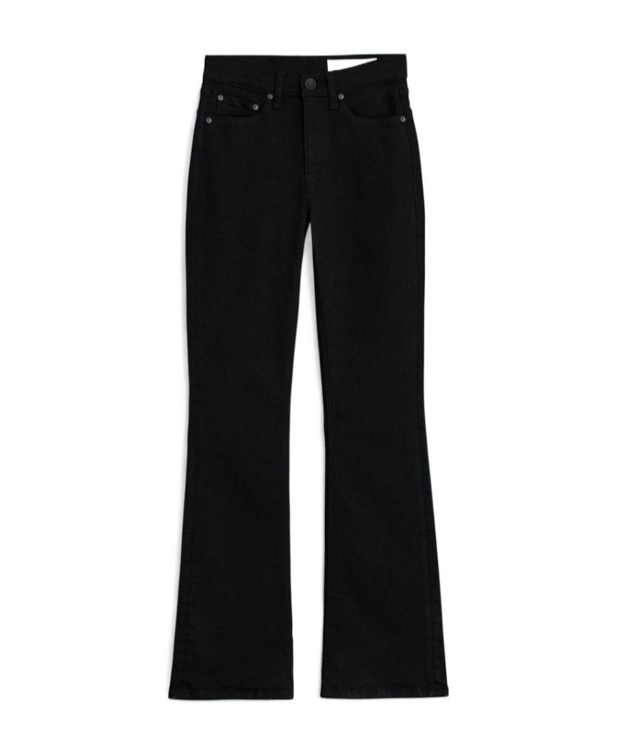 Rag & Bone Casey High Waist Flare Leg Jeans In Black