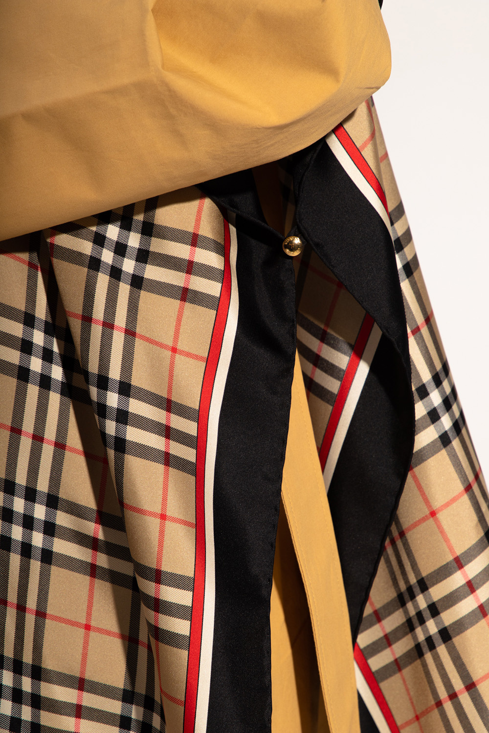 Burberry Vintage Check-print Silk Cape In Nude