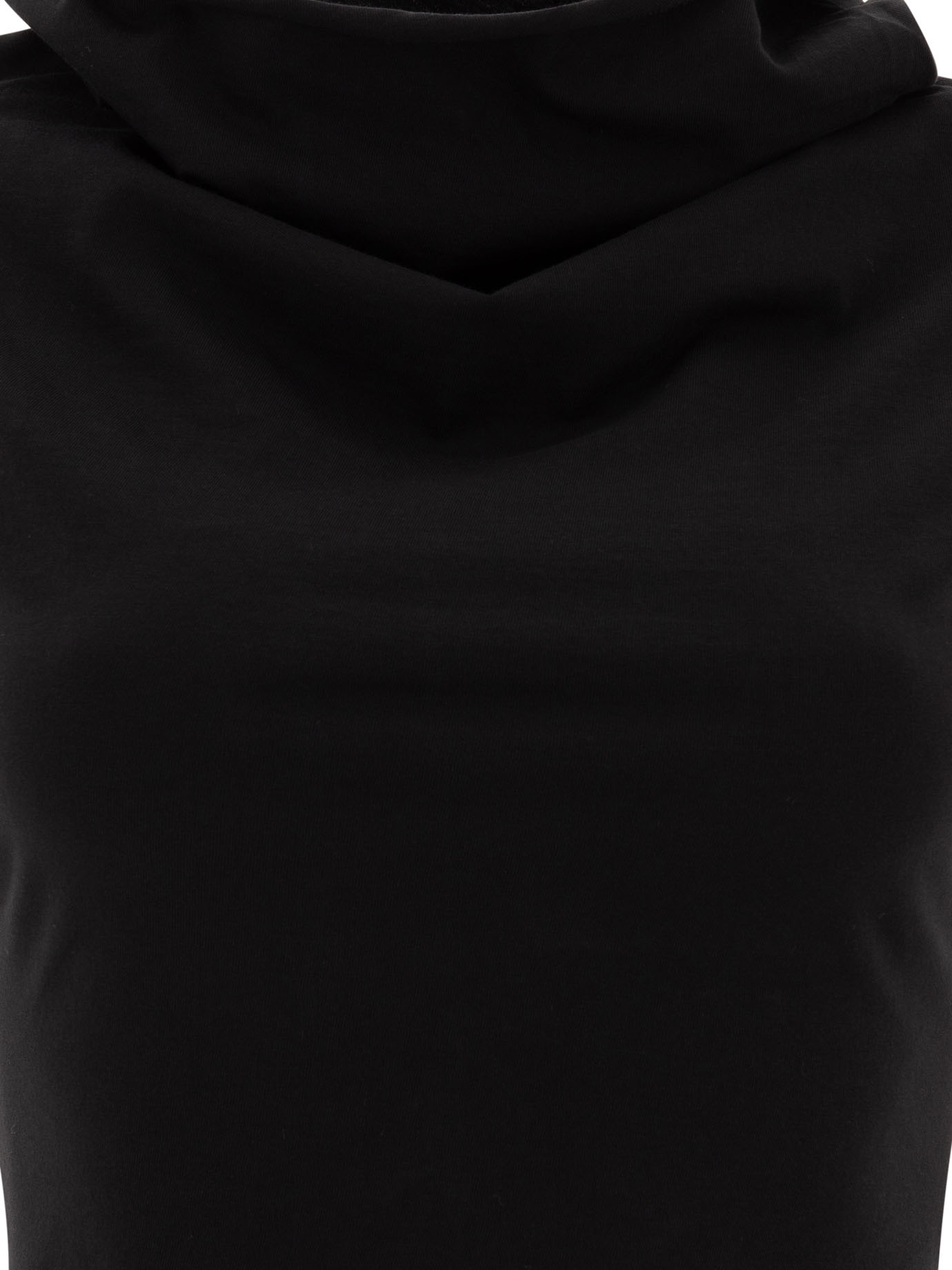 Rick Owens Funnel Neck Top In Black