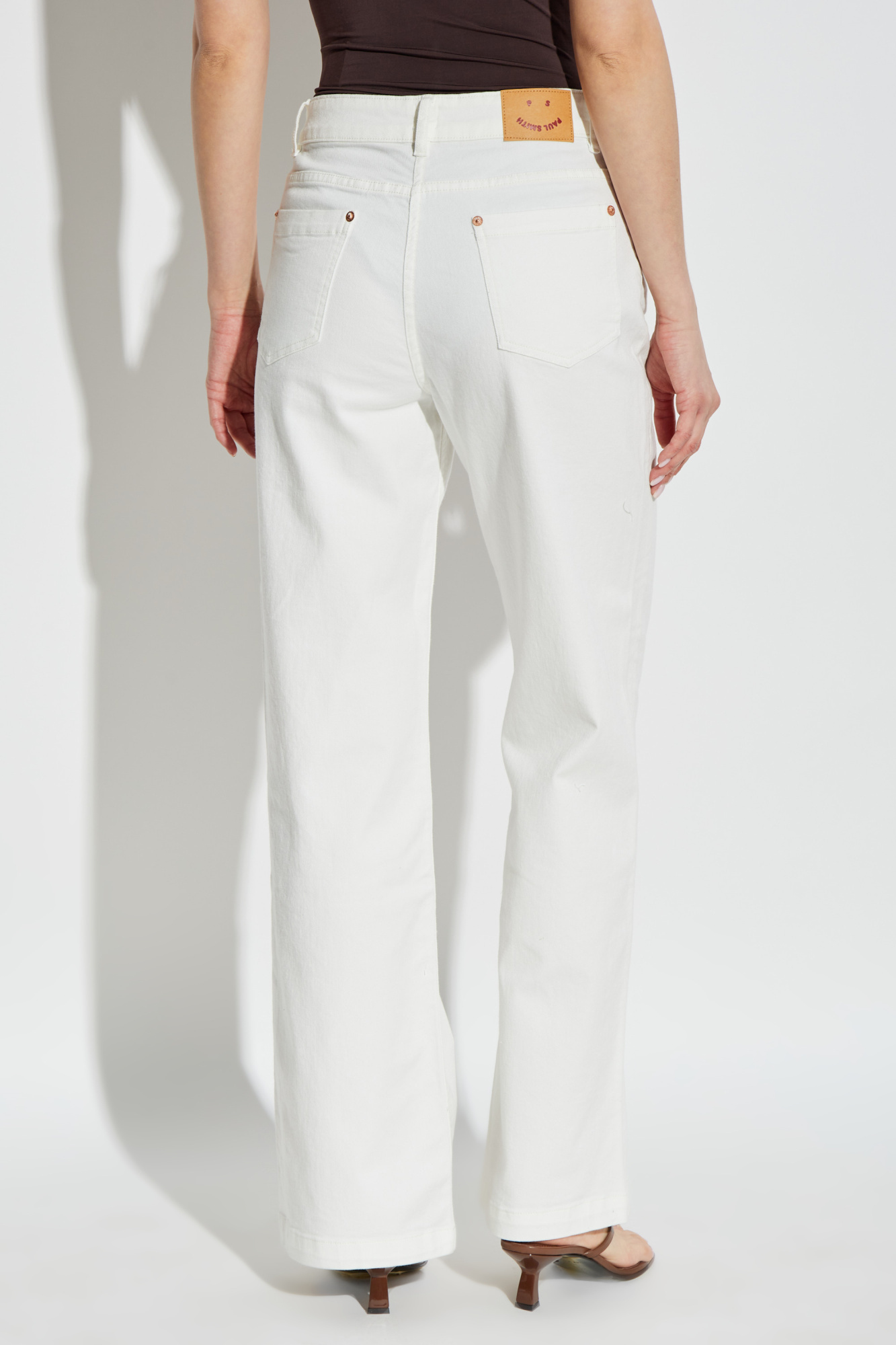 Ps By Paul Smith Ps Paul Smith Wide Leg Jeans In White